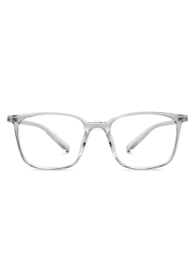 لينسكارت بلو Zero Power Full Rim Bluecut & Antiglare Square Shape Computer Eyeglasses LB E13526 - 51mm - Transparent