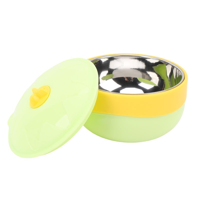 Kids Ice Cream Bowl Multipurpose Stainless Steel Dessert Bowl Easy Cleaning Reusable for Children Grass Green - Image 3