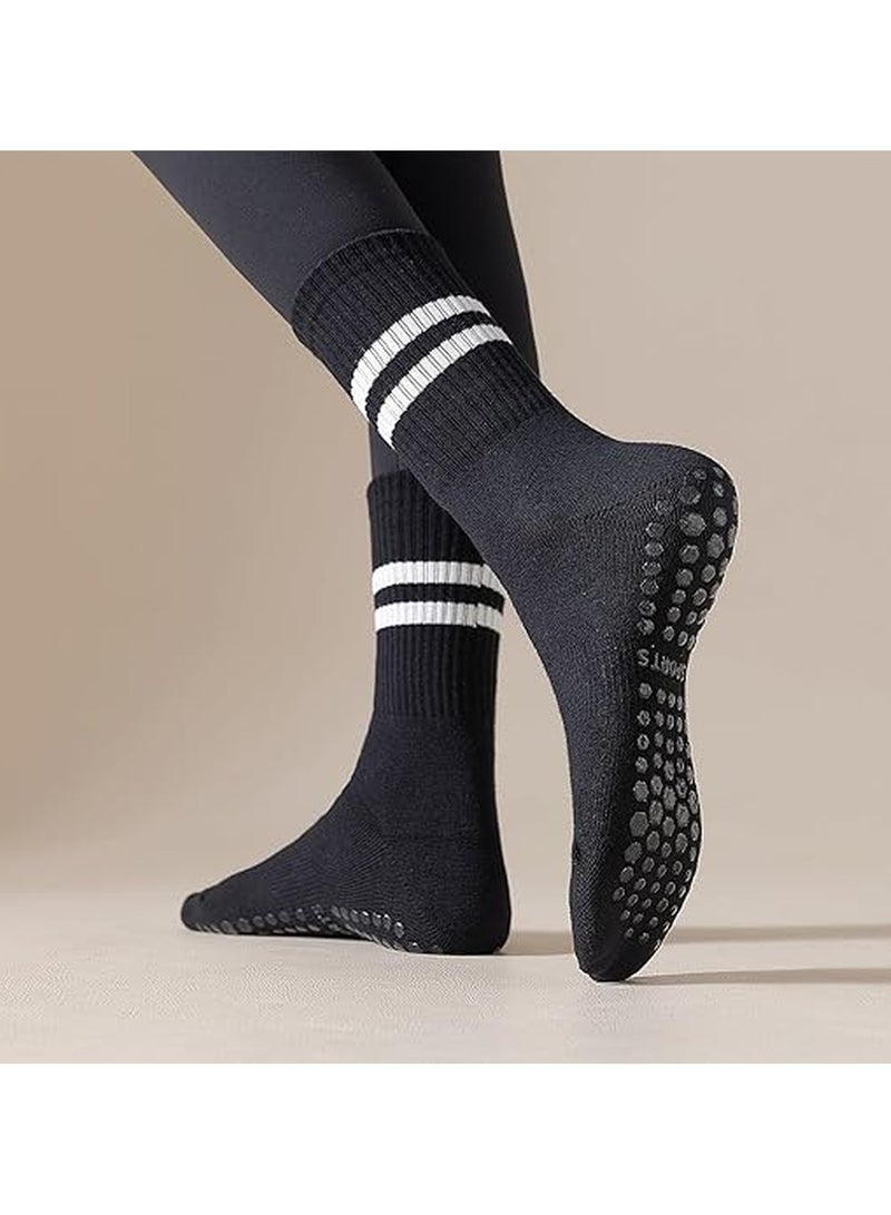 Kimaya Yoga Pilates Socks with Grips for Women, Non Slip Grips Cotton Socks for Barre, Ballet, Dance, Workouts (Grey) - Image 5