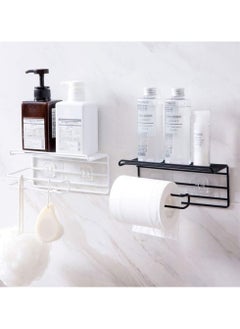 Generic Self Adhesive Wall Mount Tissue Holder with Mobile Phone Storage Shelf Towel  - Image 4
