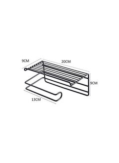 Generic Self Adhesive Wall Mount Tissue Holder with Mobile Phone Storage Shelf Towel  - Image 5