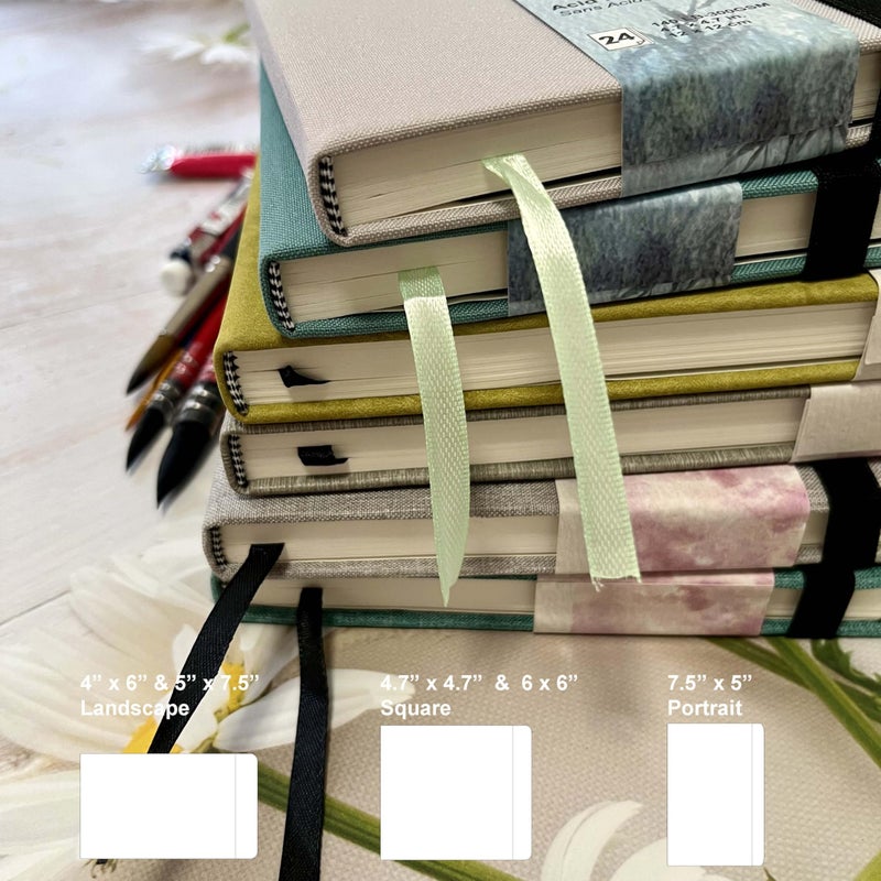 tumuarta Watercolor Sketchbook, 7.5x5, 140 LB, 300GSM, 100% Cotton Paper, Cold Press, 24 Sheets,48 Pages, Watercolor Journal for Use As Travel Sketch Book and Mixed Media Pad On The Go - Image 4