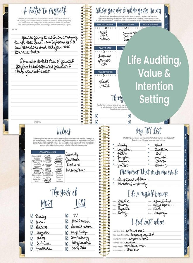 بلوم ديلي بلانرز مخططات بلوم اليومية 2026، غلاف مقوى، مخطط سنوي للأهداف والرؤية (من يناير إلى ديسمبر) - منظم أجندة شهري وأسبوعي - 7.5 بوصة × 9 بوصة - لون سماء منتصف الليل - Image 5