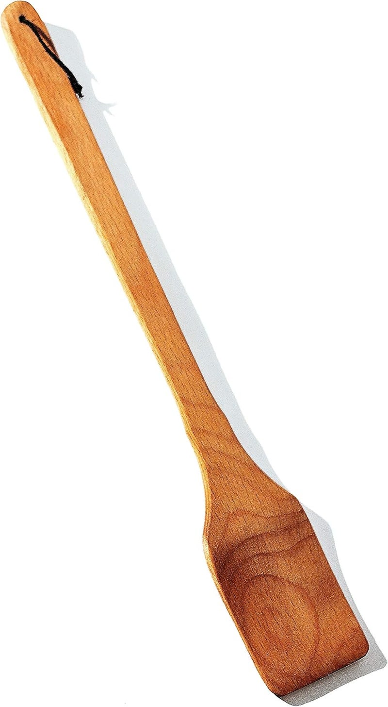 ECOSALL Large Wooden Spoon - 18-inch Heavy Duty Cajun Stir Paddle for Cooking in Big Pots & Wall Décor - Big Spoon For Brewing, Grill, Mixing, Stirring - Solid Natural Hard Wood Long Spatula. - Image 1