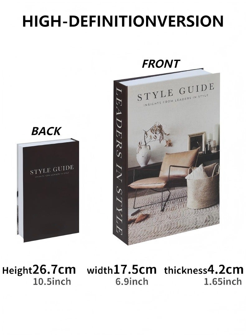 إن إير 3 قطع الحديثة الإنجليزية الحد الأدنى فو كتاب طوي الزخرفية عينة غرفة عرض لفندق مكتبة الديكور - Image 2