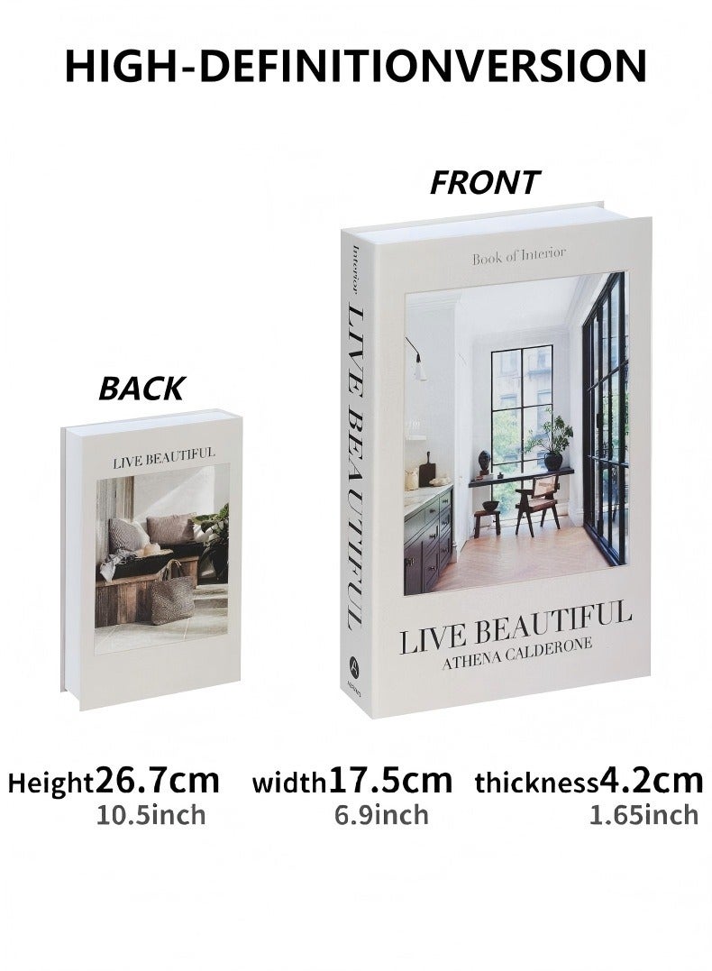 إن إير 3 قطع الحديثة الإنجليزية الحد الأدنى فو كتاب طوي الزخرفية عينة غرفة عرض لفندق مكتبة الديكور - Image 5