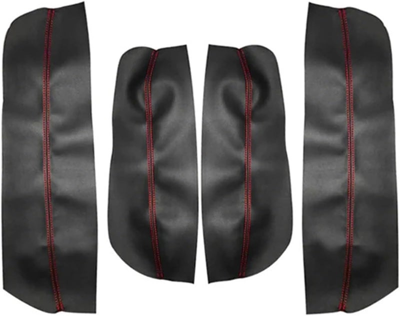 QASULER Microfiber Leather Door Armrest Covers for Peugeot 3008 - Image 1