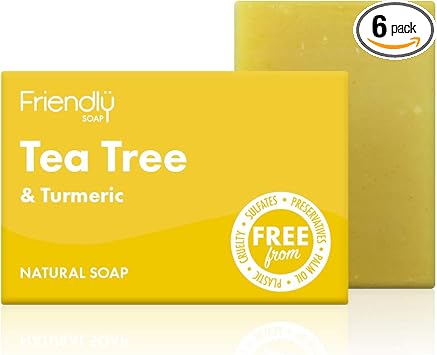 Friendly Soap Handmade Natural Tea Tree Turmeric Soap Case of 6 - Image 1