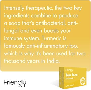 Friendly Soap Handmade Natural Tea Tree Turmeric Soap Case of 6 - Image 5