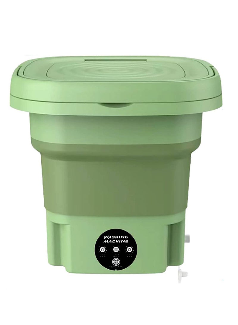 SYOSI Portable Mini Washing Machine, 8L Large Capacity Suitable for Washing Baby Clothes, Underwear, Socks, Portable Washer Machine for Apartments, Dormitories, RV and More Green  - Image 1