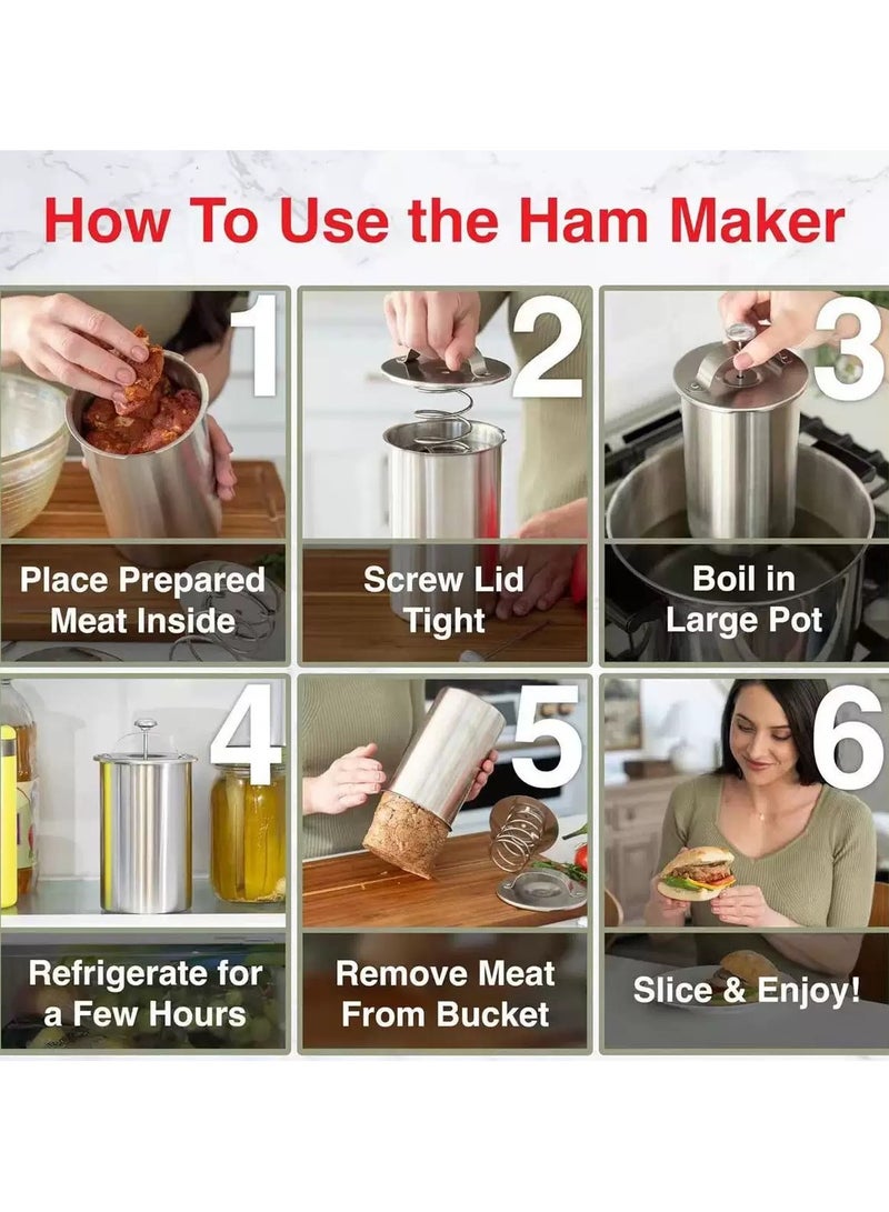 Ham press for making ham press deli meat machine with thermometer homemade lunch press for deli meat press mold cookware - Image 5