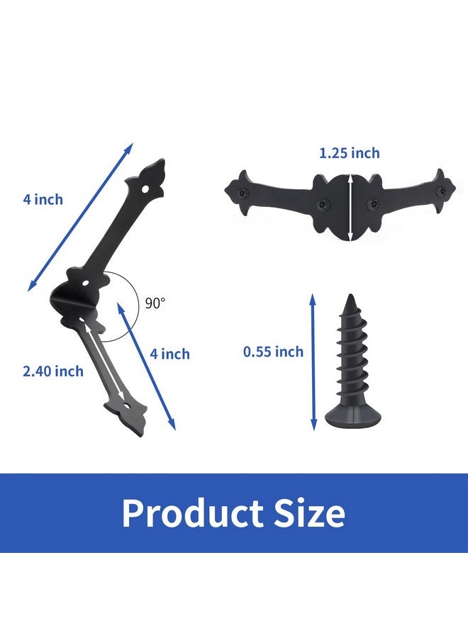 FANYUN Corner Protector, 4 Inches Furniture Corner Guards Corner Bracket Metal Embellishments with Wood Funiture Decorative Metal Rustic Hardware for Home Edge Corner Hardware Accessories (4) - Image 2