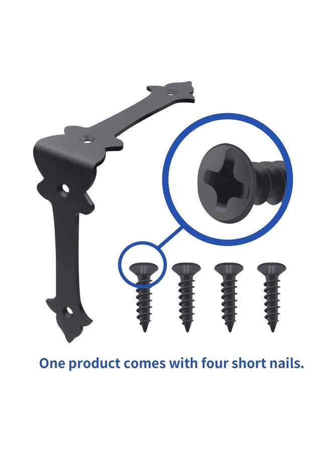 FANYUN Corner Protector, 4 Inches Furniture Corner Guards Corner Bracket Metal Embellishments with Wood Funiture Decorative Metal Rustic Hardware for Home Edge Corner Hardware Accessories (4) - Image 3