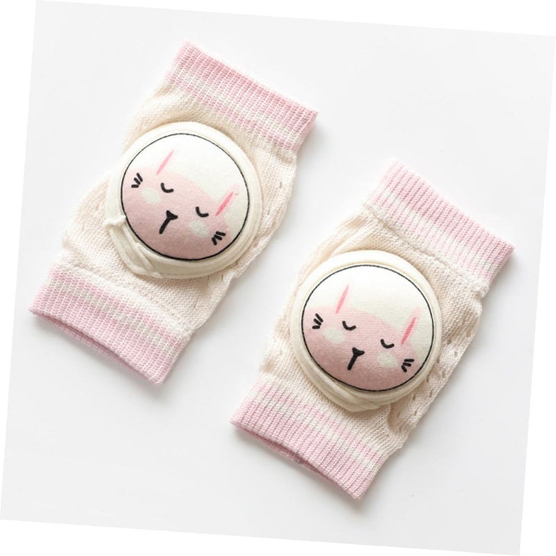 BESTYASH 1pair Cartoon Knee and Elbow Protector Breathable Crawling Pads for Toddlers Non- Knee Pads for and Learning to Walk Bunny Design - Image 4