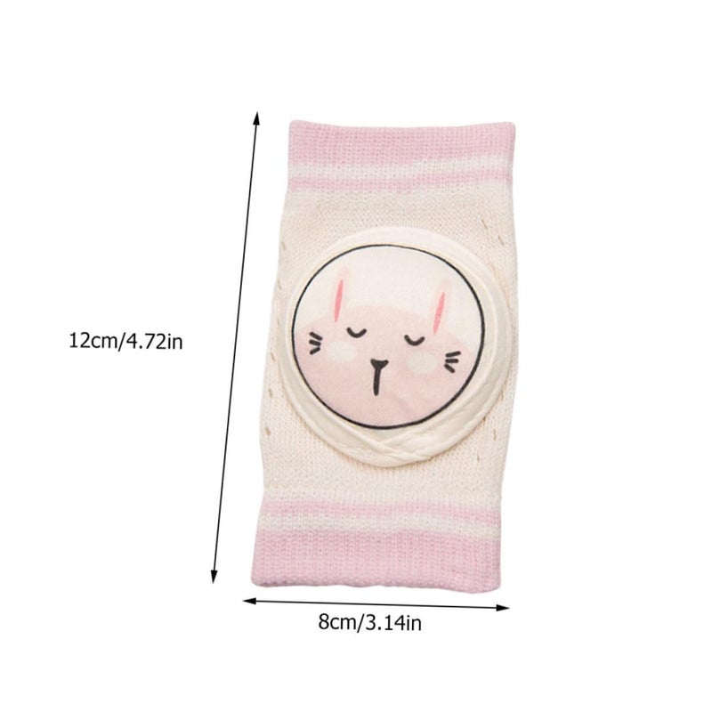 BESTYASH 1pair Cartoon Knee and Elbow Protector Breathable Crawling Pads for Toddlers Non- Knee Pads for and Learning to Walk Bunny Design - Image 2