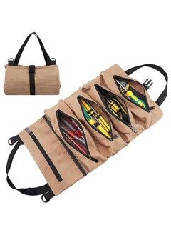 PROMASS promass Heavy-Duty Roll-Up Tool Bag – Compact Tool Organizer with Multiple Pockets and Secure Straps – Portable Storage Solution for Mechanics, Carpenters, and DIY Enthusiasts  - Image 1