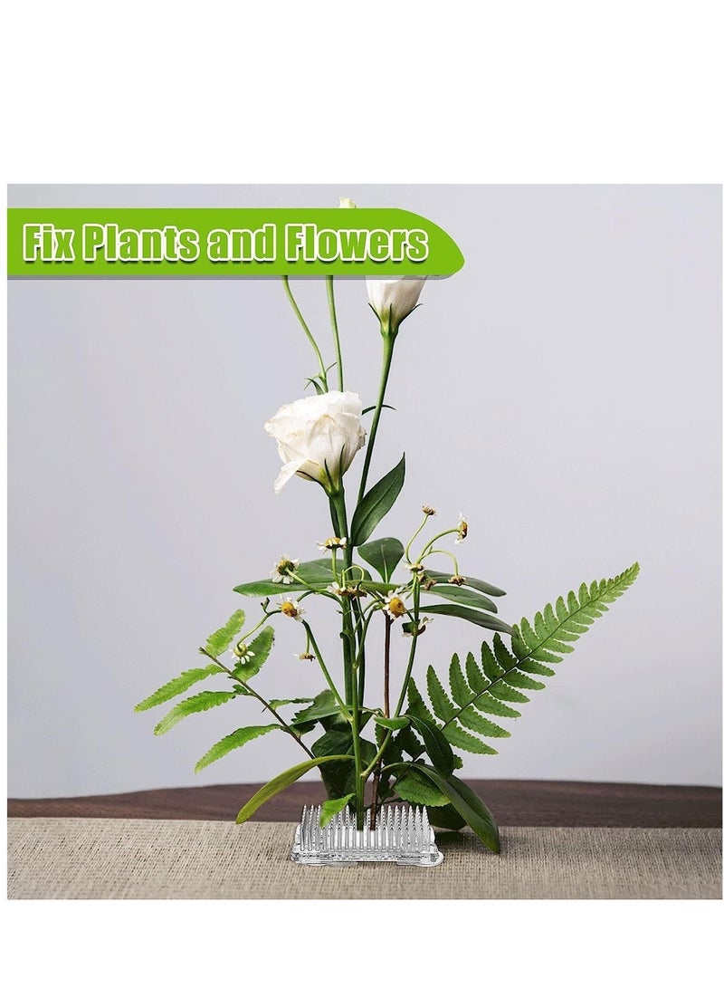 Captaintech Floral Frogs for Arrangements 6Pcs Plastic Floral Frogs Supplies Flower Vase Square Clear Flower Arranger Tool Pin Holder Flower Arranging Plant Decor Fixed Supplies with Bottom Home DIY Craft - Image 2