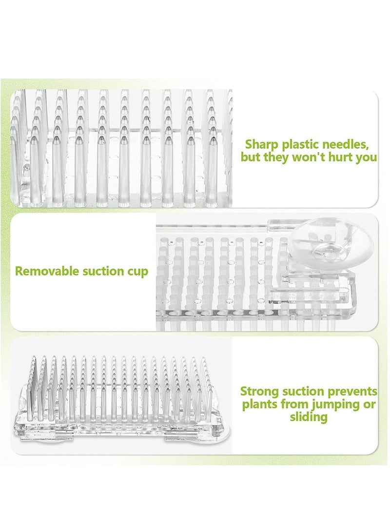 Captaintech Floral Frogs for Arrangements 6Pcs Plastic Floral Frogs Supplies Flower Vase Square Clear Flower Arranger Tool Pin Holder Flower Arranging Plant Decor Fixed Supplies with Bottom Home DIY Craft - Image 5