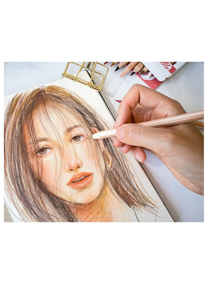 مونت مارتي مجموعة أقلام تلوين البشرة ١٢ قطعة مونت مارت - مثالية لرسم البورتريه التعبيري - Image 4