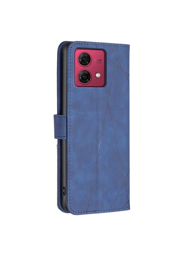 S-TOP Case For Motorola Moto G84 5G Magnetic Buckle Rhombus Texture Leather Phone Case - Image 3