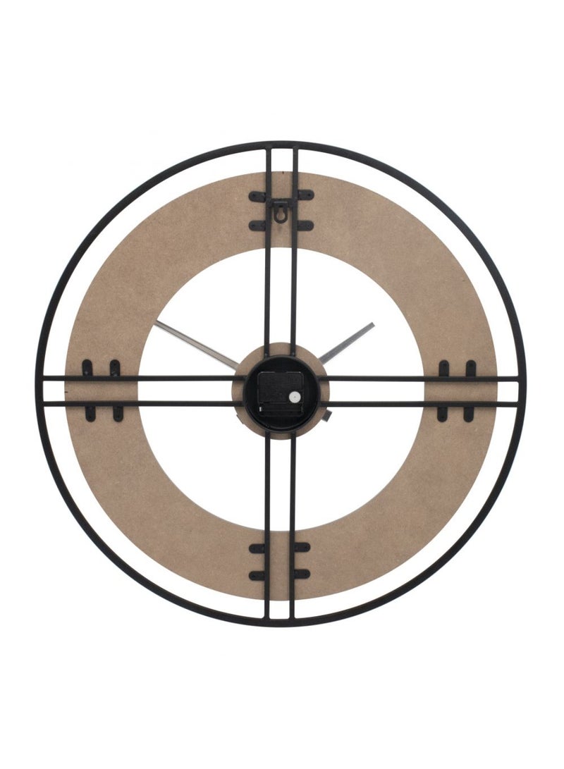 DANUBE HOME Cambridge Metal Industrial Wall Clock – Modern Large Decorative Wall Clock, Silent Quartz Movement, Bold Design for Living Room, Office & Contemporary Home Decor L 60 x W4.5x H60Cm Grey - Image 3