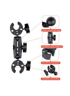 AMBERJACK Motorcycle Bike Action Camera Handlebar Double clamp Camera Mount with Invisible Selfie Stick for Riding Tracking Shooting, For GoPro Hero 12/11/10/9/8 Insta360 X4 X3 X2 ONE X/ONE/EVO Action Camera Accessories  - Image 4