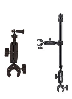 AMBERJACK Motorcycle Bike Action Camera Handlebar Double clamp Camera Mount with Invisible Selfie Stick for Riding Tracking Shooting, For GoPro Hero 12/11/10/9/8 Insta360 X4 X3 X2 ONE X/ONE/EVO Action Camera Accessories  - Image 3