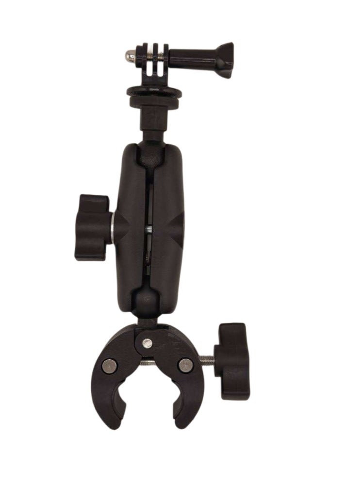 AMBERJACK Motorcycle Bike Action Camera Handlebar Double clamp Camera Mount with Invisible Selfie Stick for Riding Tracking Shooting, For GoPro Hero 12/11/10/9/8 Insta360 X4 X3 X2 ONE X/ONE/EVO Action Camera Accessories  - Image 4