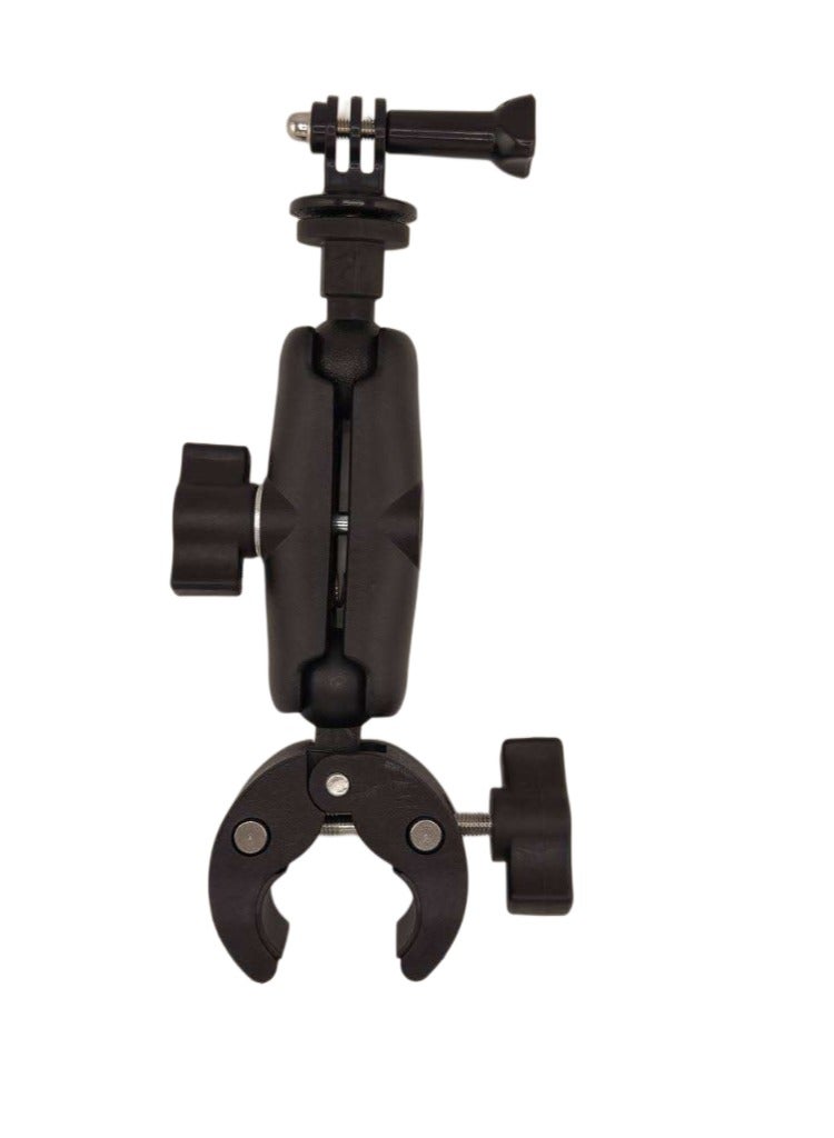 AMBERJACK Motorcycle Bike Action Camera Handlebar Double clamp Camera Mount with Invisible Selfie Stick for Riding Tracking Shooting, For GoPro Hero 12/11/10/9/8 Insta360 X4 X3 X2 ONE X/ONE/EVO Action Camera Accessories - Image 5