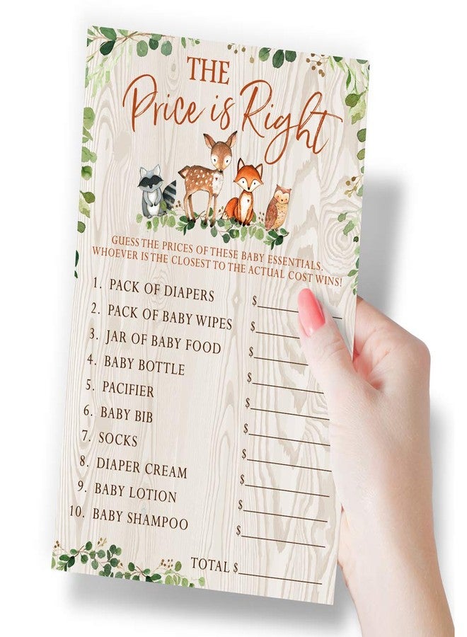 Printed Party Woodland Baby Shower Game Set - 5 Fun Games & Activities for Boy or Girl, Woodland Forest Animals Theme, 50 Guests - Image 2