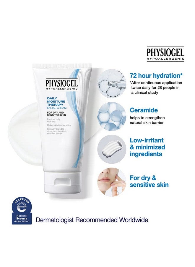 Physiogel Hysiogel Daily Moisture Therapy Facial Cream ; 72Hr Hydration ; Normal To Dry Sensitive Skin ; Strengthen Skin Barrier ; Hypoallergenic ; Clinically Tested ; Free From Fragrance Parabens Colorants - Image 3