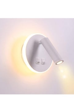 General Bedside lamp rotatable wall lamp bedroom spotlight bedroom reading light 3000K (3W + 9W, black)  - Image 1