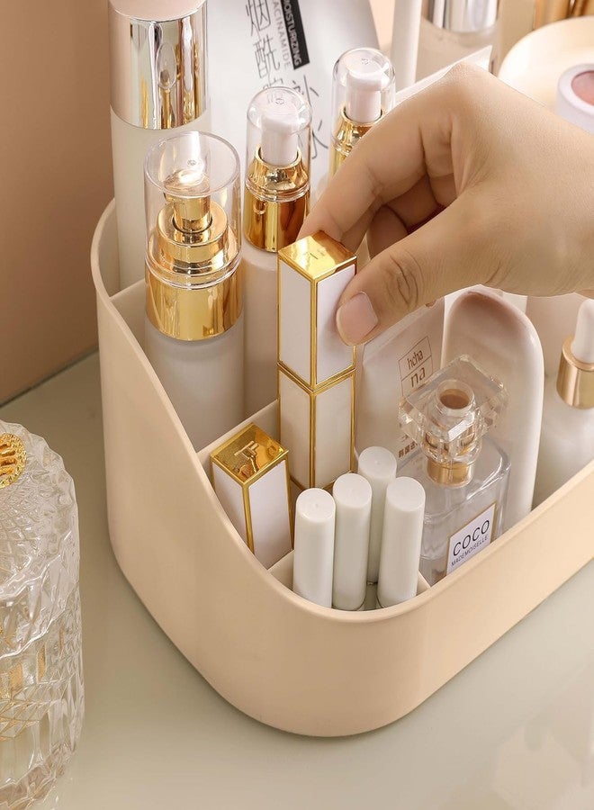 REWOF Plastic Makeup Organizer Box with Transparent Drawers | Cosmetic, Skincare & Jewelry Storage for Women | Elegant Vanity Organizer for Dresser, Bathroom, or Countertop (Cream White) - Image 2