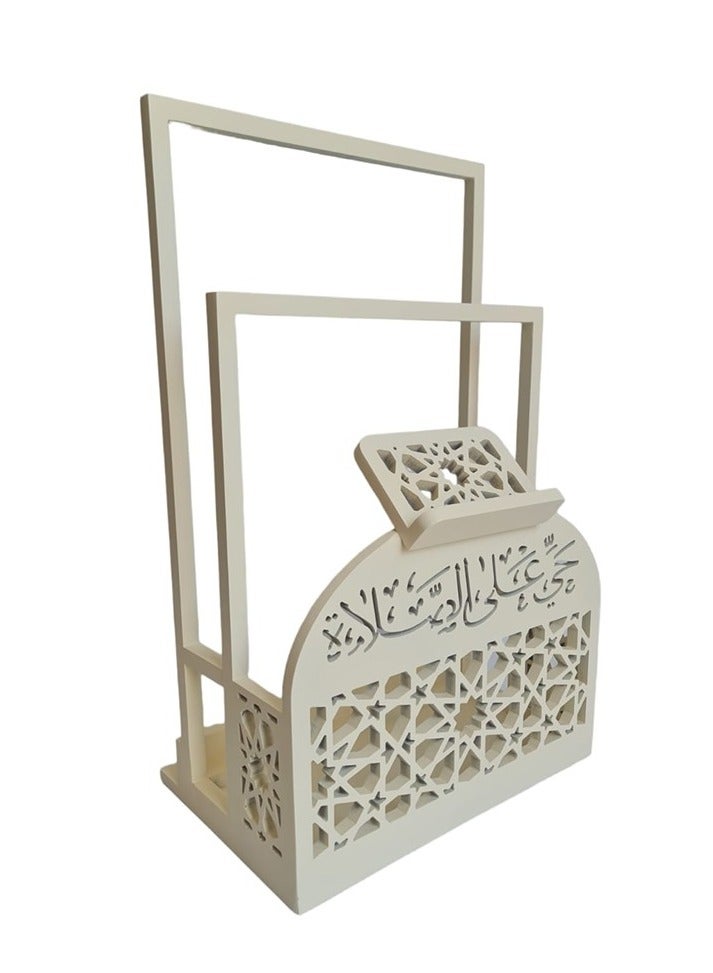 فرنتشر فاكتوري حامل سجادة صلاة ومصحف و مبخر - MDF - Image 1