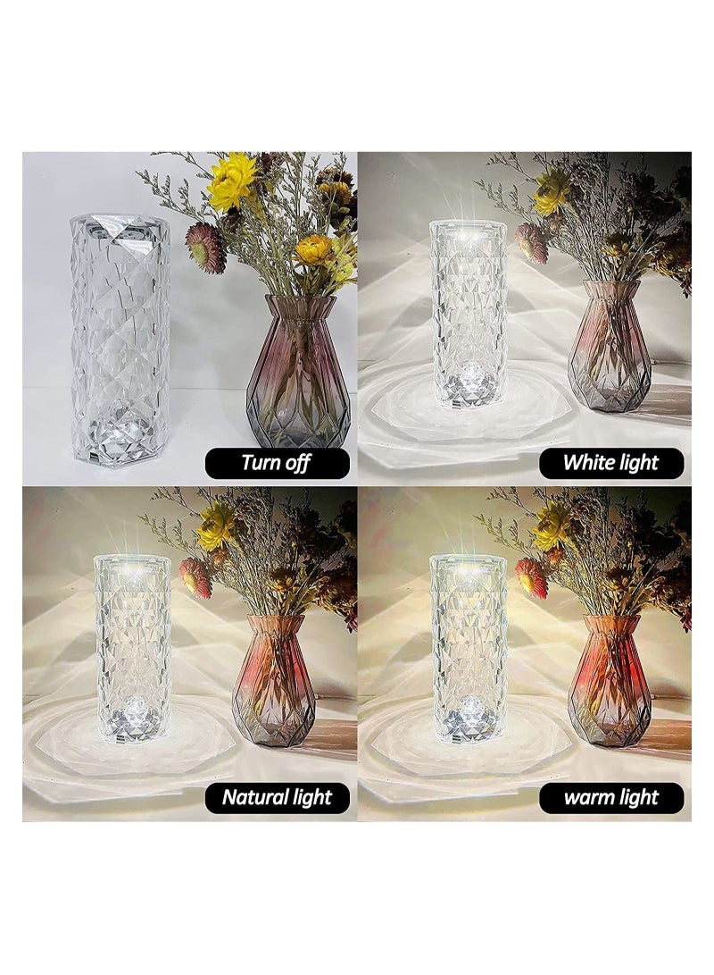 USB Rechargeable Table Touch And Remote Control Crystal Lamp - Image 2