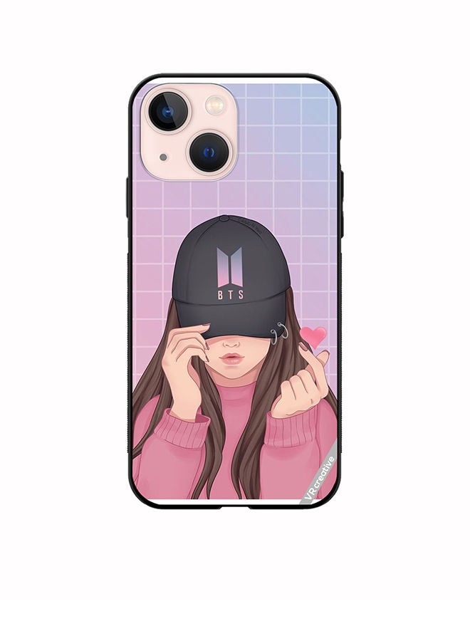 VR CREATIVE Protective Case Cover For Apple iPhone 13 Bts Cap Girl Design Multicolour - Image 1