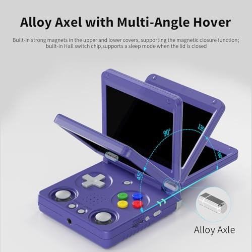GiipGoop RG34XXSP Retro Handheld Game Console RG34XX SP Retro Gaming Console with 64G Preloaded 5000+ Games,3300 mAh Battey, Portable Pocket Arcade Support 30+ Simulators 5G WiFi Bluetooth HD Indigo - Image 3