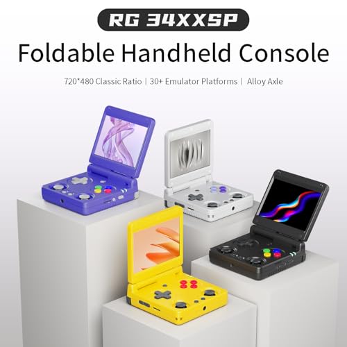 GiipGoop RG34XXSP Retro Handheld Game Console RG34XX SP Retro Gaming Console with 64G Preloaded 5000+ Games,3300 mAh Battey, Portable Pocket Arcade Support 30+ Simulators 5G WiFi Bluetooth HD Indigo - Image 2