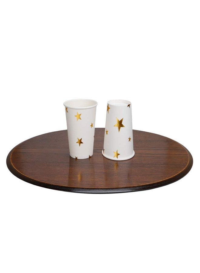 Geeklife Gold Stars Paper Cups,Sparkly Gold Foil Disposable Paper Cups 9oz for Wedding,Party,Cocktail and Anniversary Dinner - Image 3
