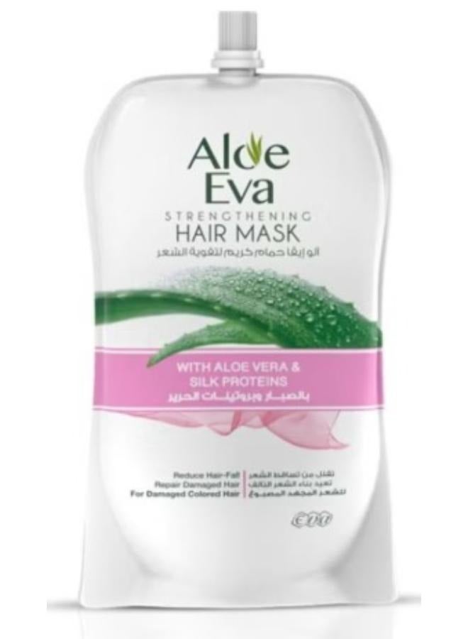 Aloe Eva Hair Mask Pouch With Aloe Vera & Silk Proteins 250gm + Strengthening Hair Oil Replacement With Aloe Vera & Silk Proteins 250ml - Image 2