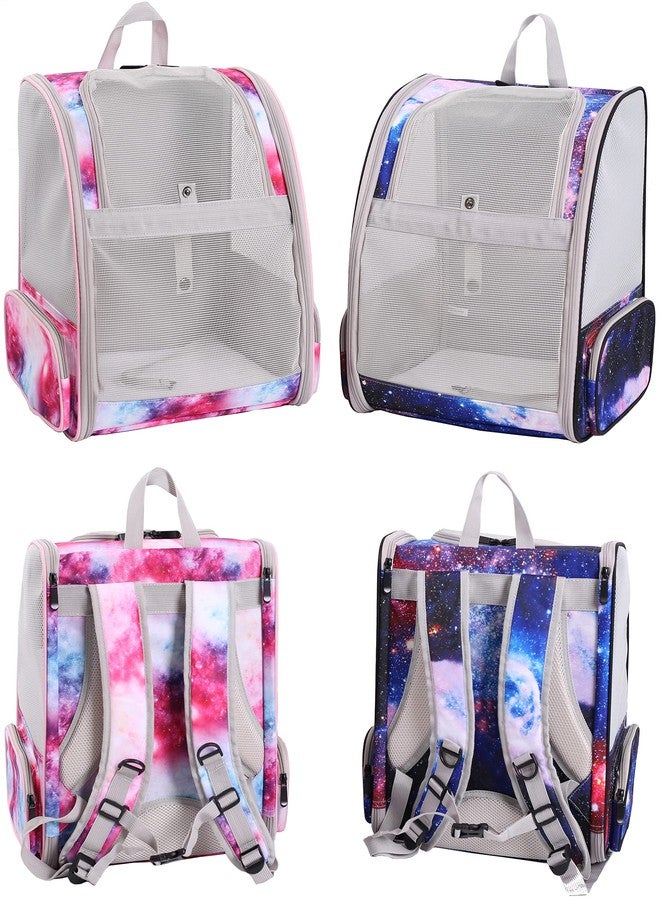Pimoka Pet Carrier Backpack for Cats and Small Dogs, Fully Breathable Vented Backpack for Kitten Bunny Airline Approved Travel Hiking Camping Cat Book Bag (Blue, Ventilation) - Image 3
