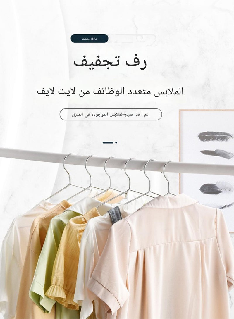 WEMART Coat Hangers, Heavy Duty Hangers Stainless Steel Clothes Hangers with Non-Slip Grooves Metal Hangers Lightweight Thin Space Saving Ganchos para Colgar Ropa for Sweaters Coat Jackets Pants Shirts - Image 2