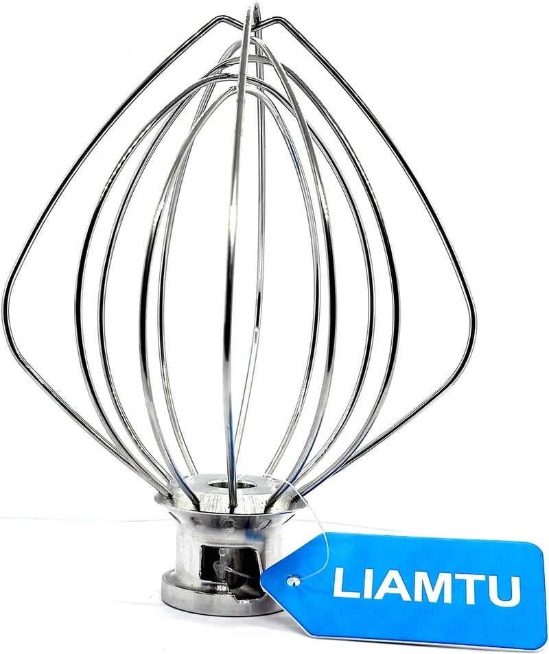 LIAMTU Dishwasher Safe Wire Whip Attachment for K45WW Mixer Beater Fits 4.5 5 Qt Tilt-Head Stand Mixers 6 Wire Stainless Steel Whisk for Kitchen Aid Mixer Accessory Replacement Parts - Image 1