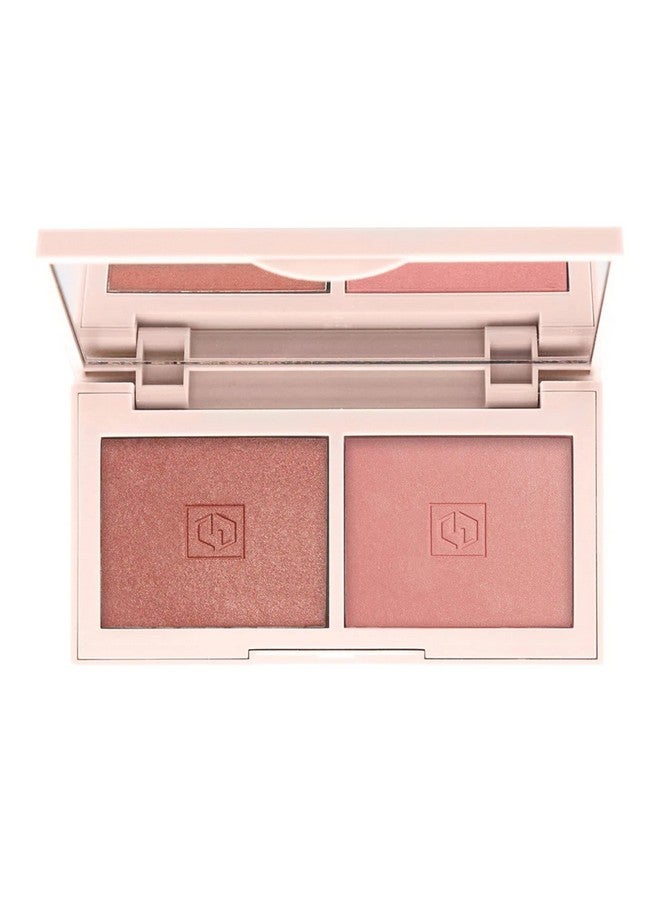 Jouer باقة أحمر خدود ديلوكس ميني 2 ظل لوحة أحمر خدود مسحوق عالي الصبغة توهج طبيعي مستحضرات تجميل فيتامين هـ خالية من التلك وبارابين وخالية من الغلوتين والقسوة - Image 2