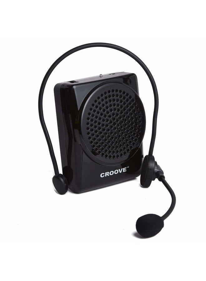 Croove Rechargeable Voice Amplifier Microphone Headset, Supports MP3 | Portable Microphone and Speaker Set with Waist/Neck Band & Belt Clip | Voice Amplifier Ideal for Teachers  - Image 1