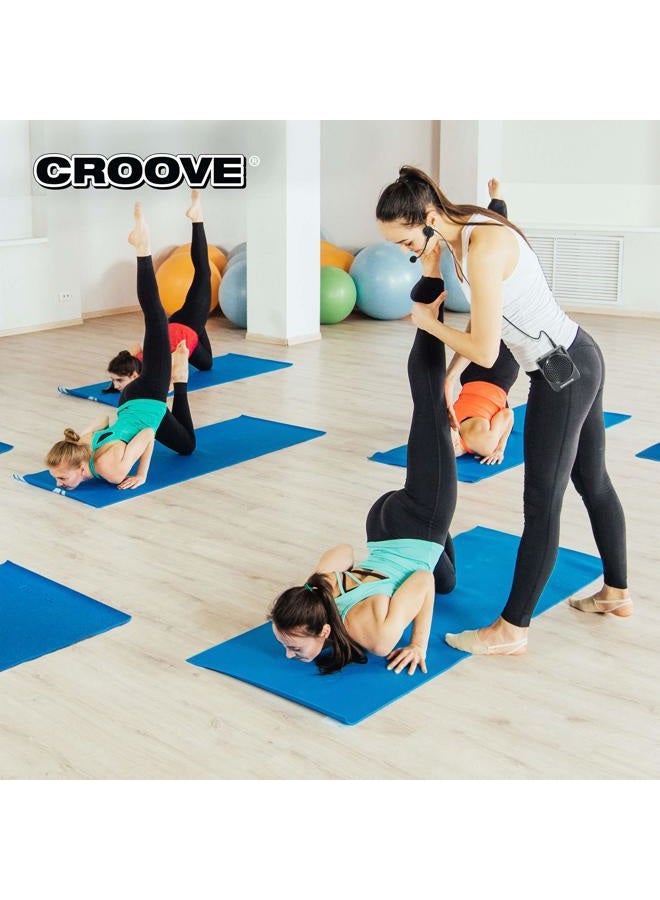 Croove Rechargeable Voice Amplifier Microphone Headset, Supports MP3 | Portable Microphone and Speaker Set with Waist/Neck Band & Belt Clip | Voice Amplifier Ideal for Teachers  - Image 5
