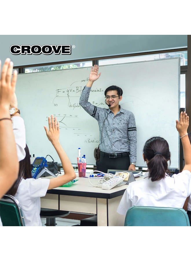 Croove Rechargeable Voice Amplifier Microphone Headset, Supports MP3 | Portable Microphone and Speaker Set with Waist/Neck Band & Belt Clip | Voice Amplifier Ideal for Teachers  - Image 3