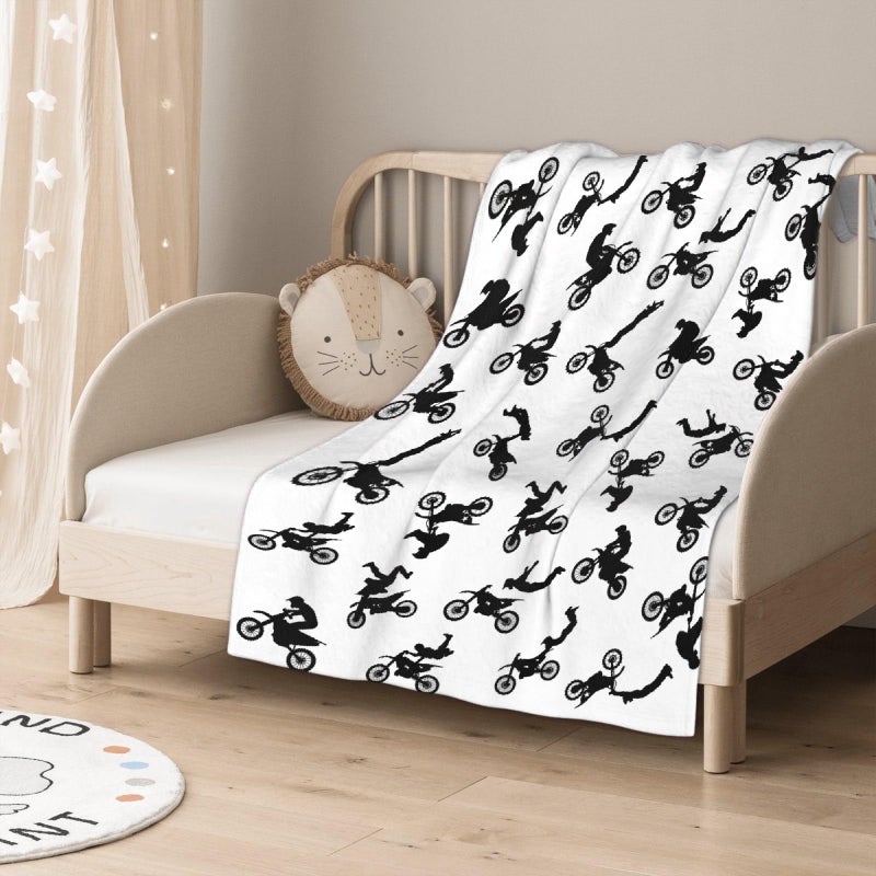 SUPERICH Motorcycles Dirt Bike Baby Blanket Gifts Super Soft Swaddle Newborn Cozy Baby Receiving Blanket Stroller Throw Blanket 40x30 in for Puppy - Image 4