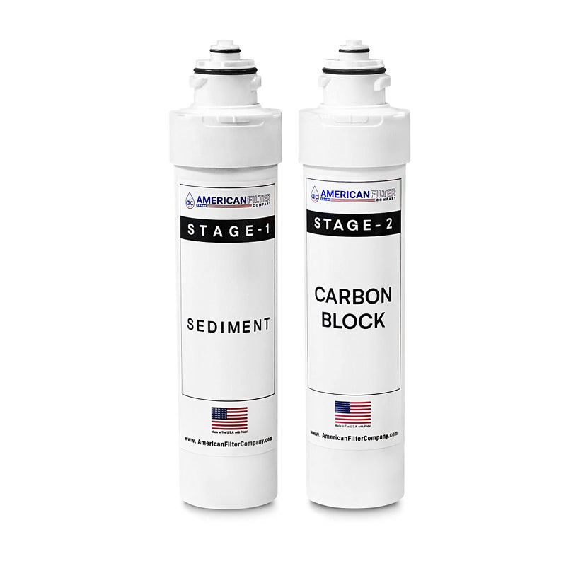 مجموعة استبدال فلاتر المياه من طراز AFCB2CMBPK 2Stage من علامة AFC متوافقة مع مبرد المياه Brio NFMCTO5MS2 NFMPP5M و CLPOU720UVF3 المصنوع في الولايات المتحدة 2Pk AFCB2CMBPK6M