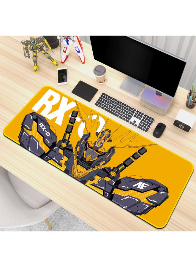 Gundam Mecha Style Anime Game Super Large Mouse Pad Thickened Personality Keyboard Pad Laptop Computer Office Desk Mat-Color:900x 400x 4mm Edge Lock-Pattern:Gundam [22-03]]  - Image 1